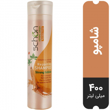 شامپو مو رنگ شده و آسیب دیده Keratin & Ginseng شون 400 میلی لیتری